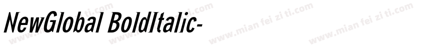 NewGlobal BoldItalic字体转换